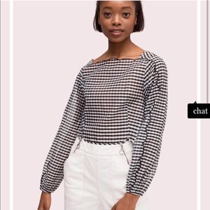 Kate spade gingham blouse top